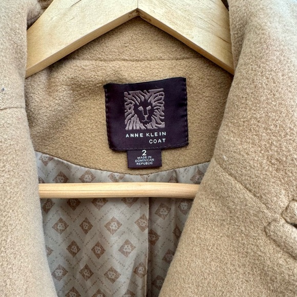 Anne Klein Tan Wool Trench Coat - Picture 4 of 4